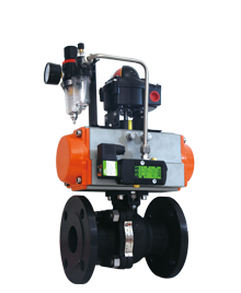 |Pneumatic operate flange end ball valve|