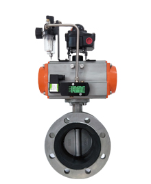 |Pneumatic stainless steel flange butterfly valve|