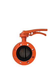 |Lever flange butterfly valve|